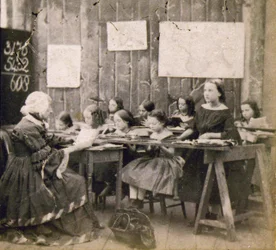 Aula de matemática, c.1890 (foto)