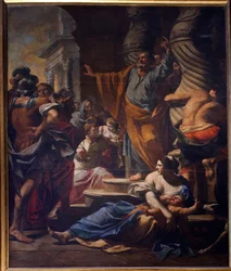 Maio de 1642, “”A Predição de São Pedro em Jerusalém”” por Charles Poerson (1609-1667). Cathedrale Notre Dame de Paris - Paris 4 - XIII, XIII, XIX, reabilitação por Viollet-le-Duc -
