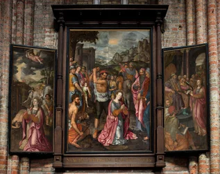 Igreja paroquial (Parochiekerk Sint-Walburga). Tríptico.