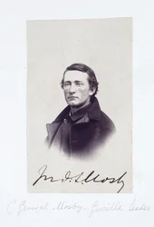 Retrato do general Mosby, líder da guerrilha confederada, cerca de 1863