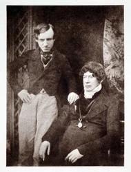 Retratos de Charles Kirkpatrick Sharpe (1781-1851), antiquário e artista escocês, com um colega desconhecido