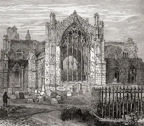 Abadia de Santa Maria, Melrose, Roxburghshire, Scottish Borders, Escócia.