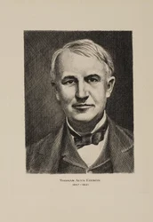Thomas Alva Edison, inventor americano, início do século 20