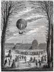 Vol de ballon. Vôo de balão.