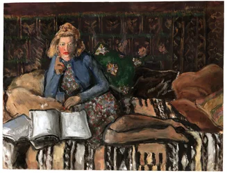 Mulher lendo, ca 1940-1950