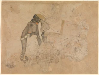 Hashim. Elefante e Cavaleiro. ca. 1640 Metropolitan Museum of Art, New-York