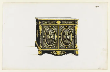 Projeto para um gabinete no estilo Boulle
