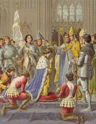 A coroação de Carlos VII (cromolito)
