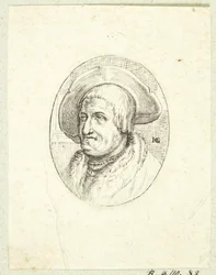 Retrato de fantasia de velho com chapéu