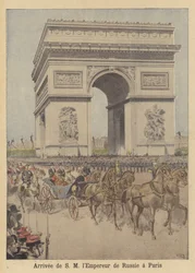 Chegada do czar Nicolau II da Rússia em Paris