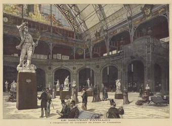 Exposição de sculpure no novo pavilhão do Palais de lIndustrie, Paris