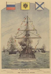 O esquadrão naval russo no Mediterrâneo