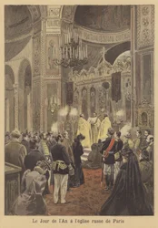 Serviço de Ano Novo na Igreja Russa de Paris