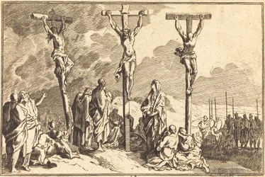 A Virgem, São João e Maria Madalena ao pé da cruz