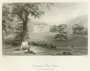 Claremont Park, Esher, pertencente a Sua Majestade a Rainha