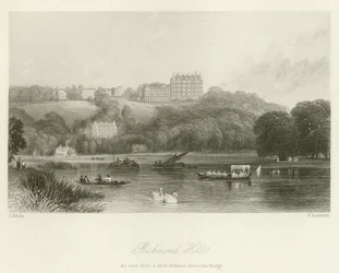 Richmond Hill, visto de uma curta distância acima da ponte