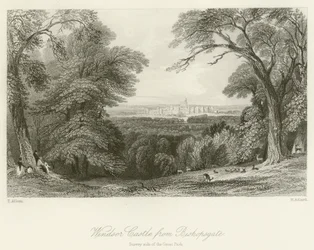 Castelo de Windsor de Bishopsgate, lado Surrey do Grande Parque
