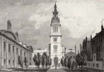 Igreja de Cristo e parte do Hospital de Cristo, 1831