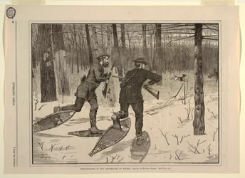 Deer-Stalking nas Adirondacks no inverno, de todos os sábados, 21 de janeiro de 1871, p. 57