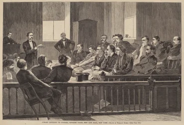 Jurados Ouvindo o Advogado, Suprema Corte, New City Hall, Nova York