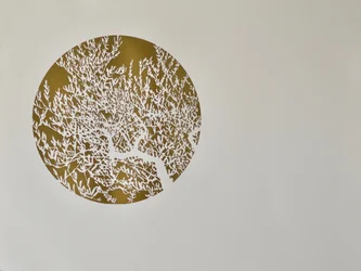 Sabedoria oculta, 2017, hot stamping leaf roll em papel