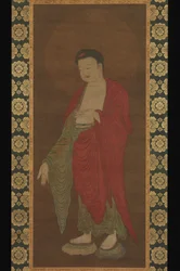 Buda Amitabha a descer da sua Terra Pura