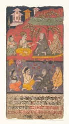 Shalibhadra Executando Austeridades: Fólio de um manuscrito de Shalibhadra