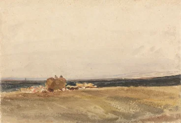 Um Haywagon numa Paisagem Aberta