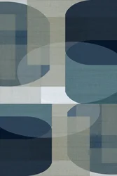 Geometrias abstratas em azul