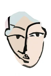 Rosto Contemplativo Abstrato