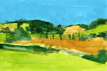 Vista abstrata do campo