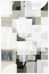 Formas abstratas em camadas brancas