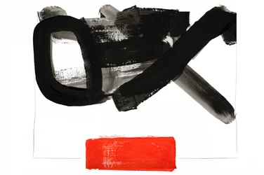 Abstracto preto e vermelho arrojado
