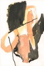 Formas abstratas em laranja vivo