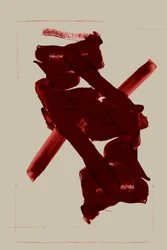 Traços abstratos em vermelho