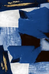 Abstrato Dinâmico Azul e Dourado
