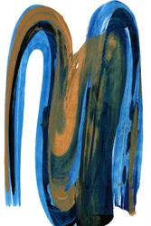 Fluxo Dinâmico Azul e Dourado