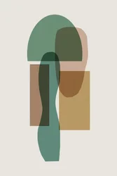 Formas abstratas com um toque rústico