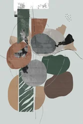 Formas abstratas com tons terrosos
