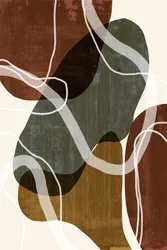 Formas abstratas com tons terrosos