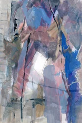 Azul e Rosa Expressivo - Abstrato