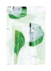 Formas abstratas verdes