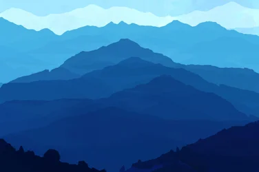 Montanhas Azuis em camadas