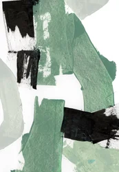 Formas abstratas modernas em verde