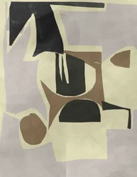 Formas abstratas em tons suaves