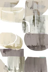 Formas abstratas orgânicas em tons suaves