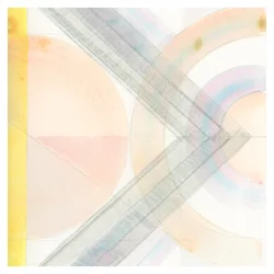 Camadas geométricas em tons pastel