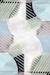 Círculos com riscas em tons pastel