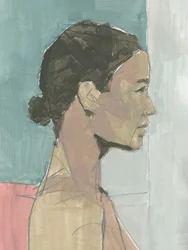 Perfil feminino sereno