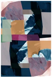 Composição abstrata vibrante